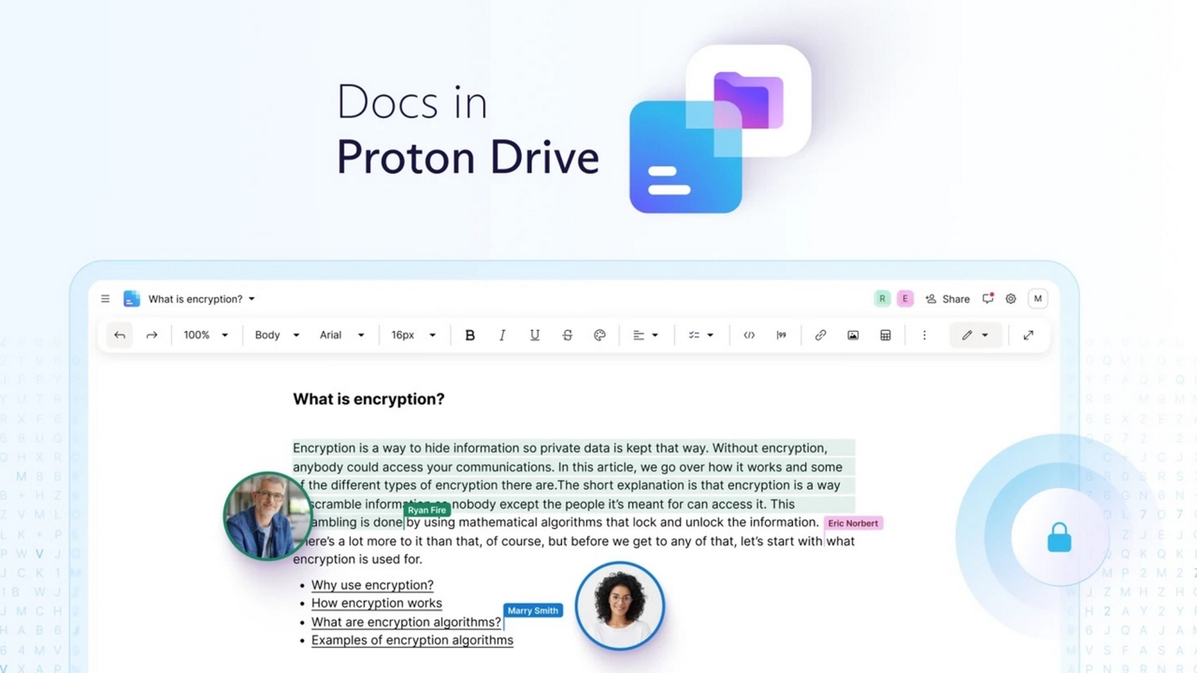 Olvídate de Google Docs: Proton Docs es igual, pero más privado