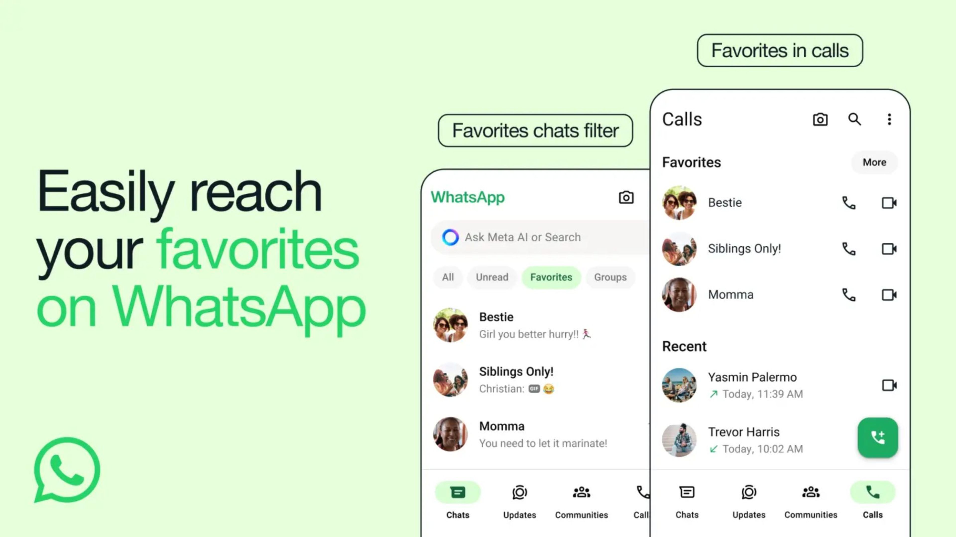 WhatsApp te permitirá crear una lista con los chats y grupos favoritos