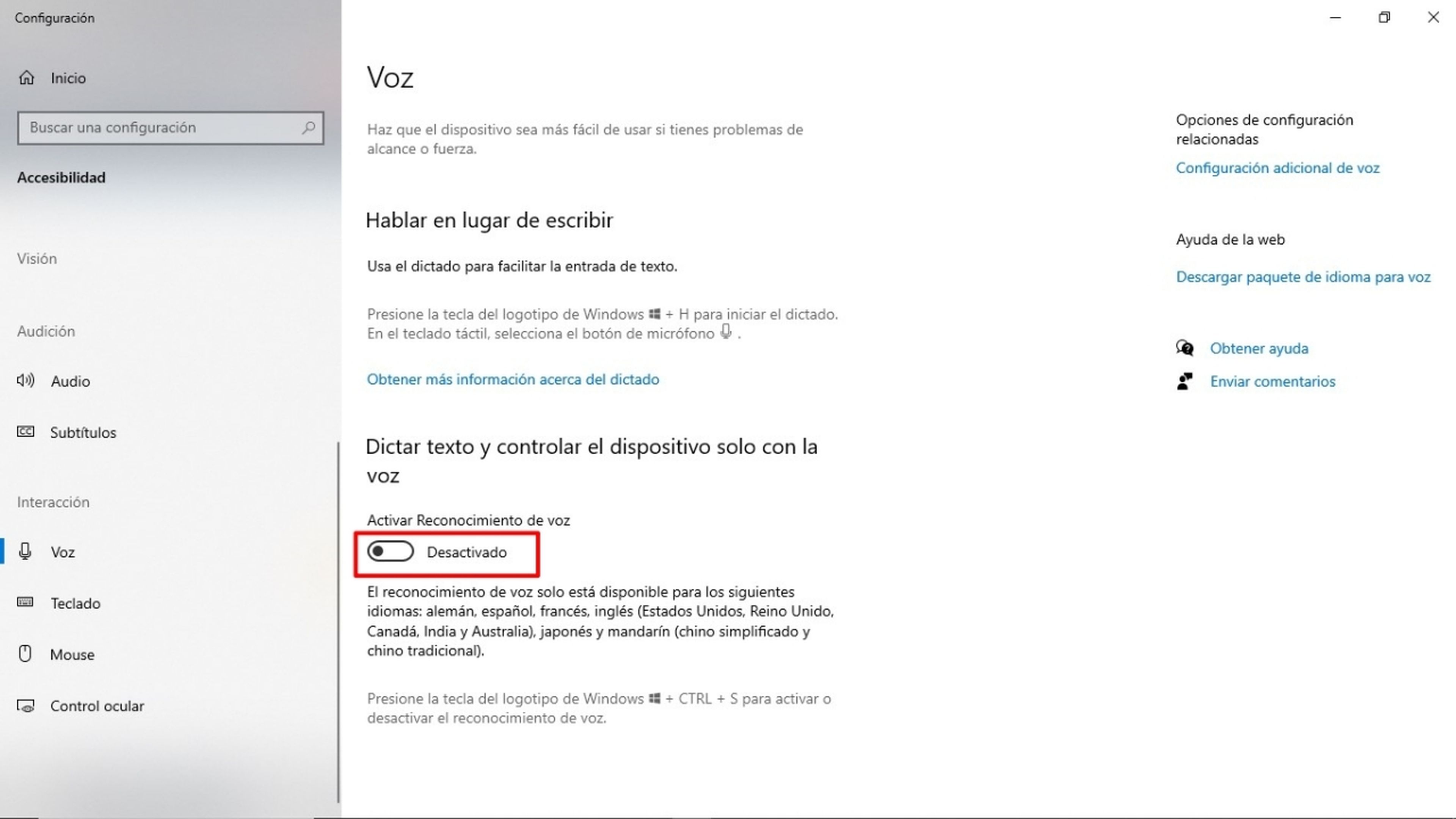 Windows 10 y Dictado Por Voz