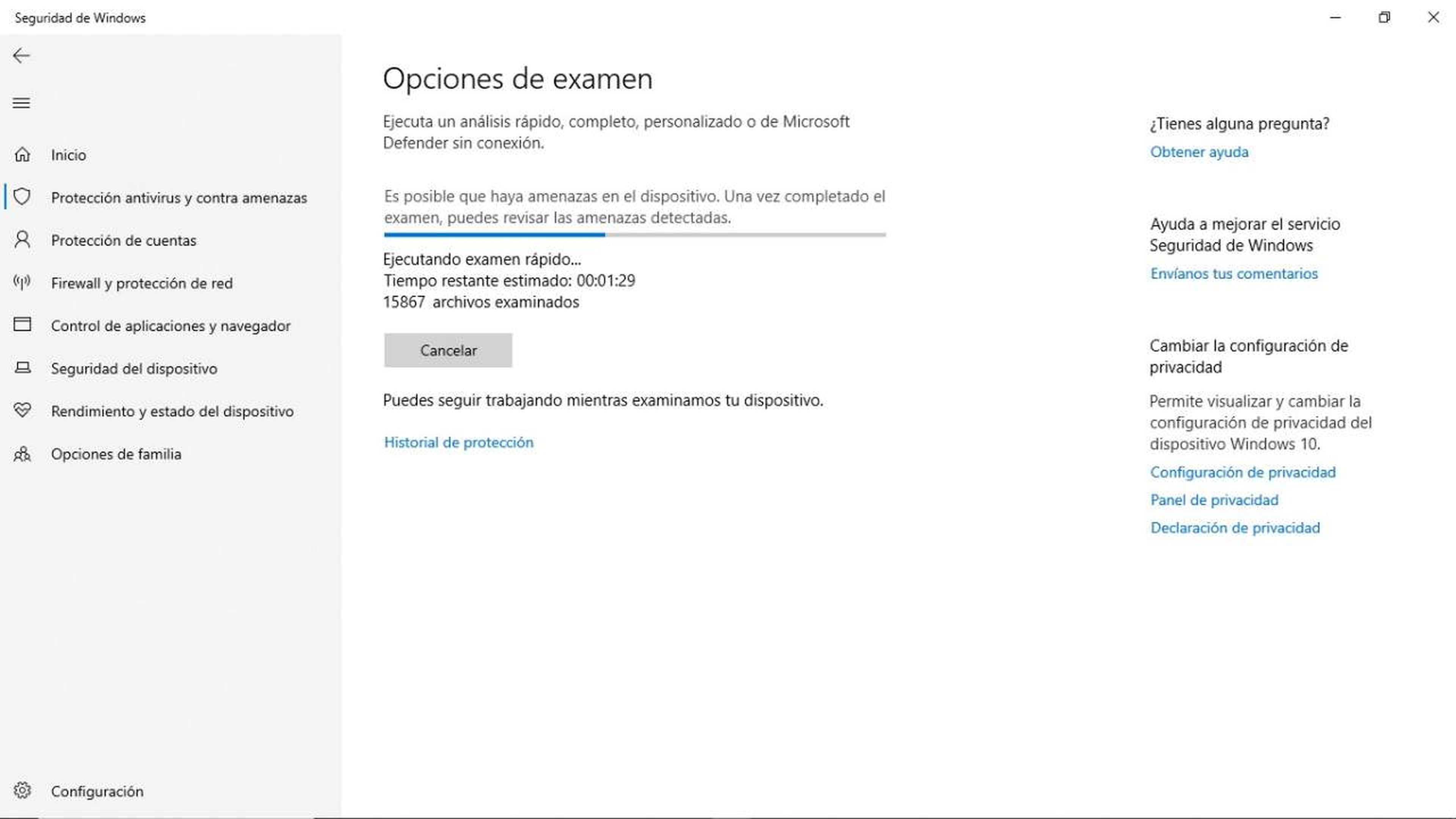 Examen Rápido en PC