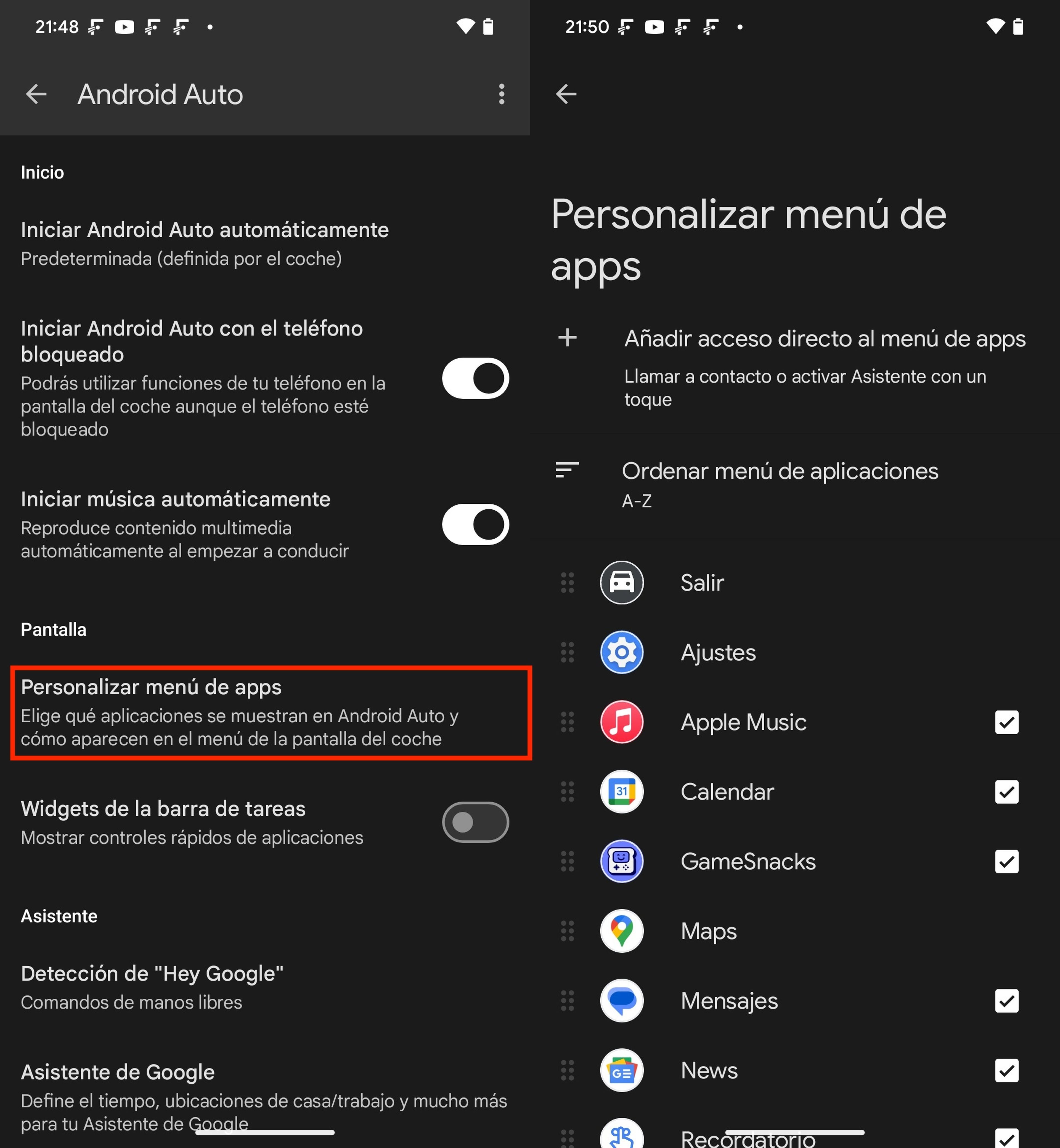 Así puedes personalizar la pantalla de inicio de Android Auto