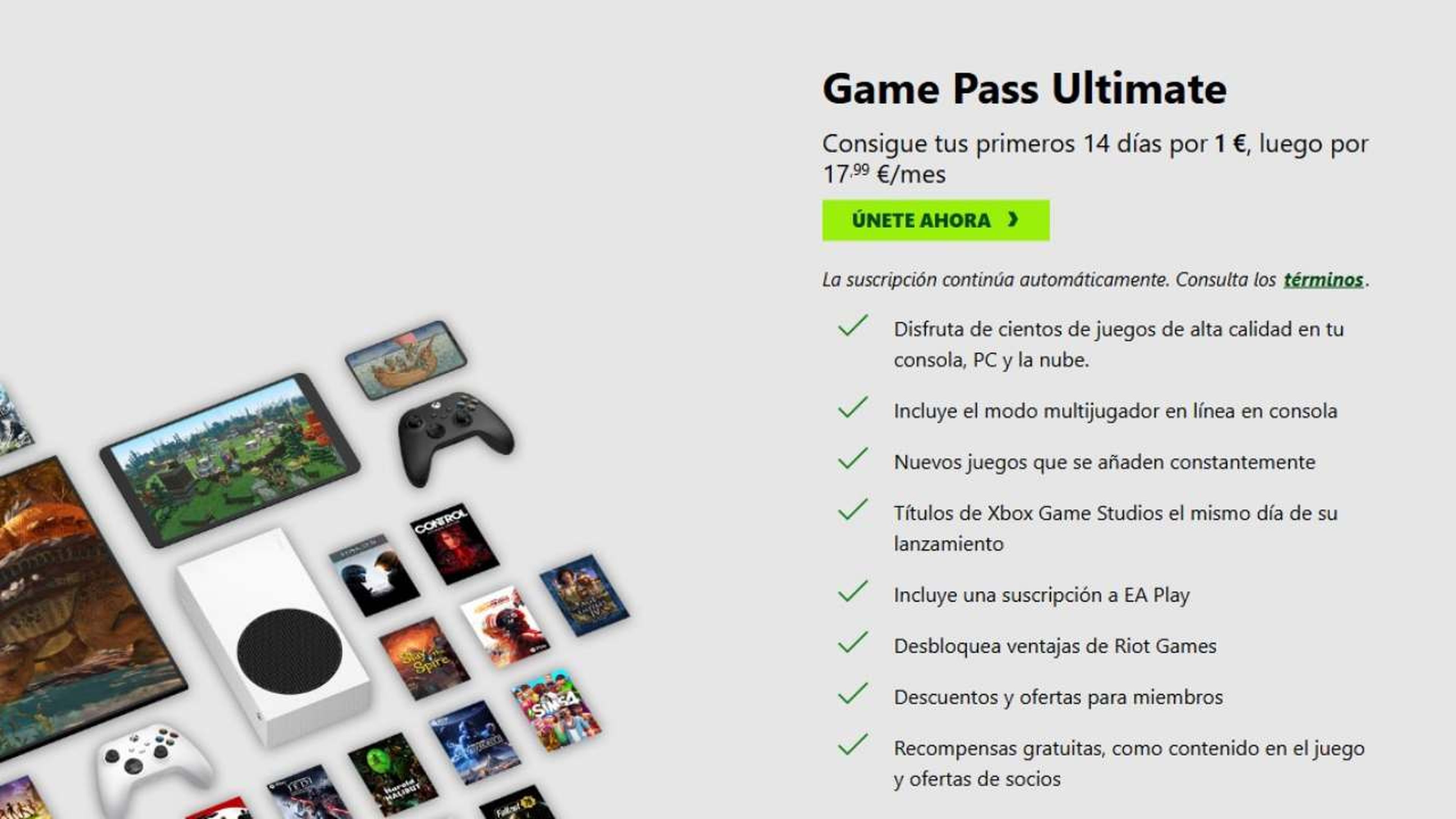 Suscripción de Game Pass Ultimate