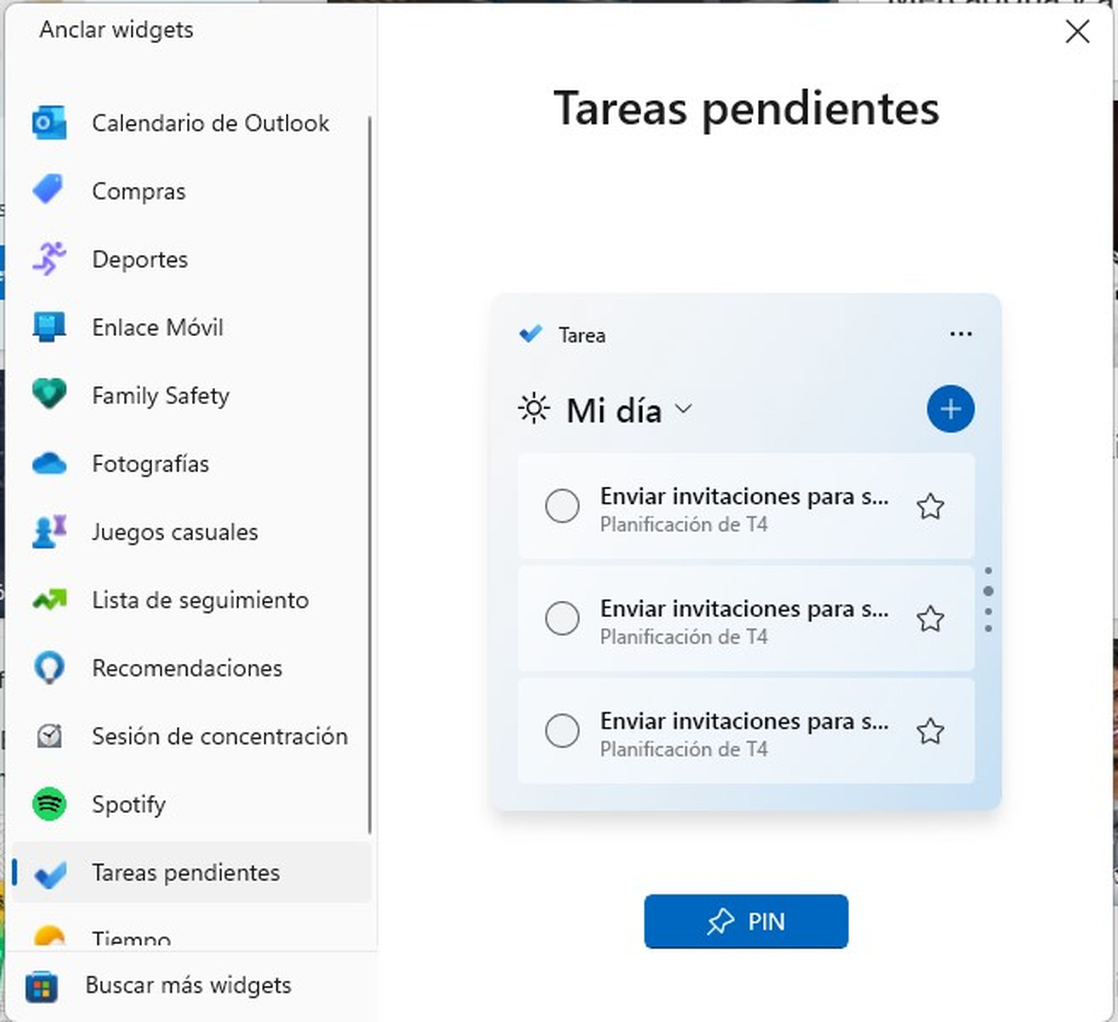 Pending tasks