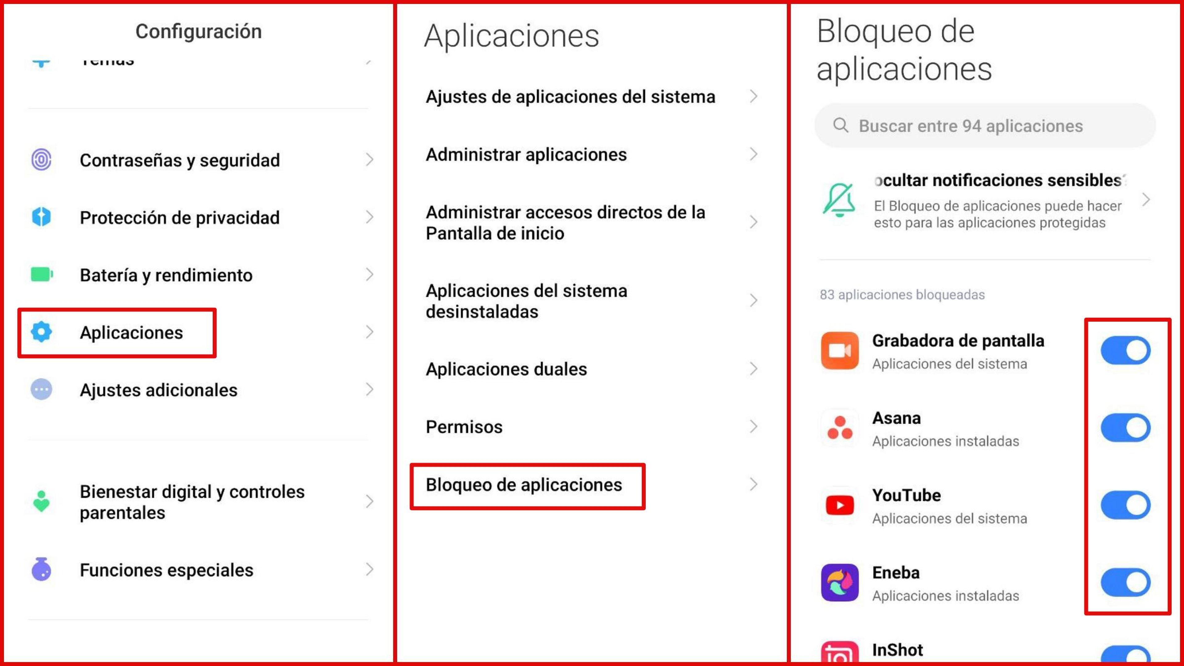 10 funciones exclusivas de los móviles Xiaomi que no conocías 26 Bloqueo de Aplicaciones en Xiaomi