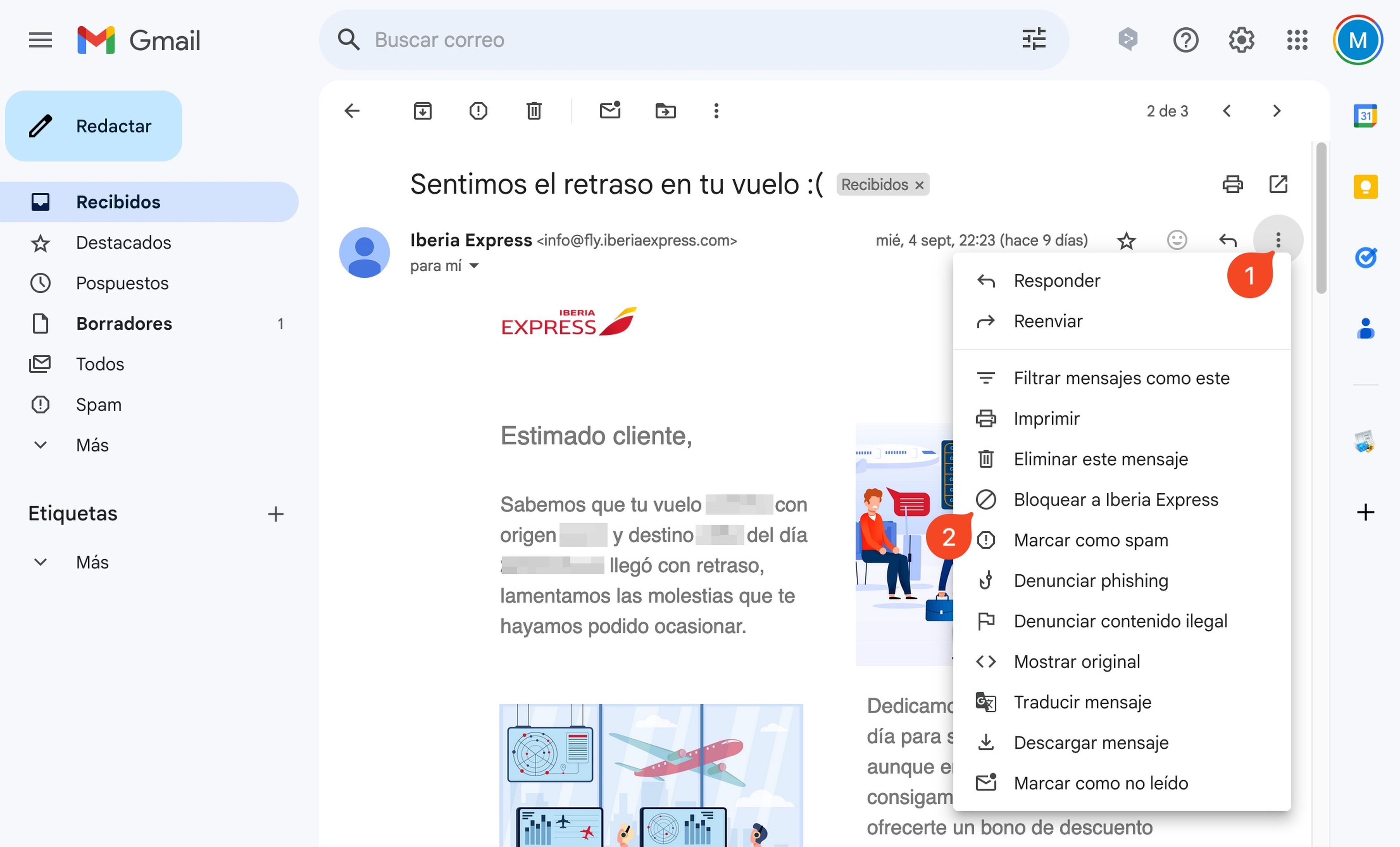 Como bloquear un contacto en Gmail