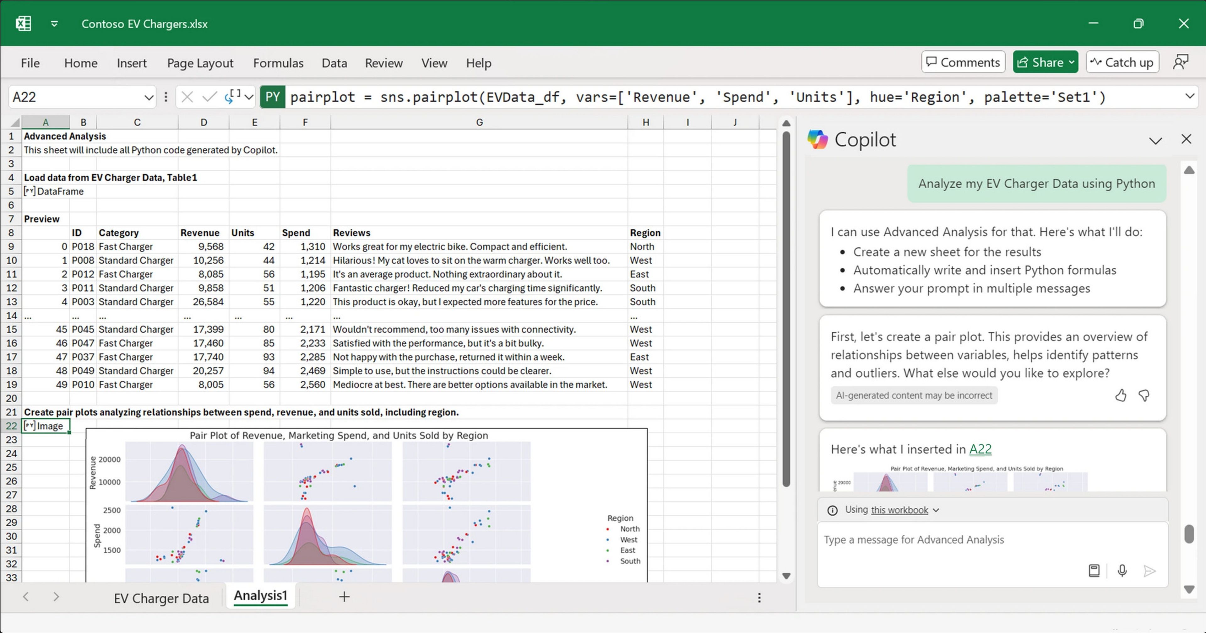 Microsoft Copilot in Excel