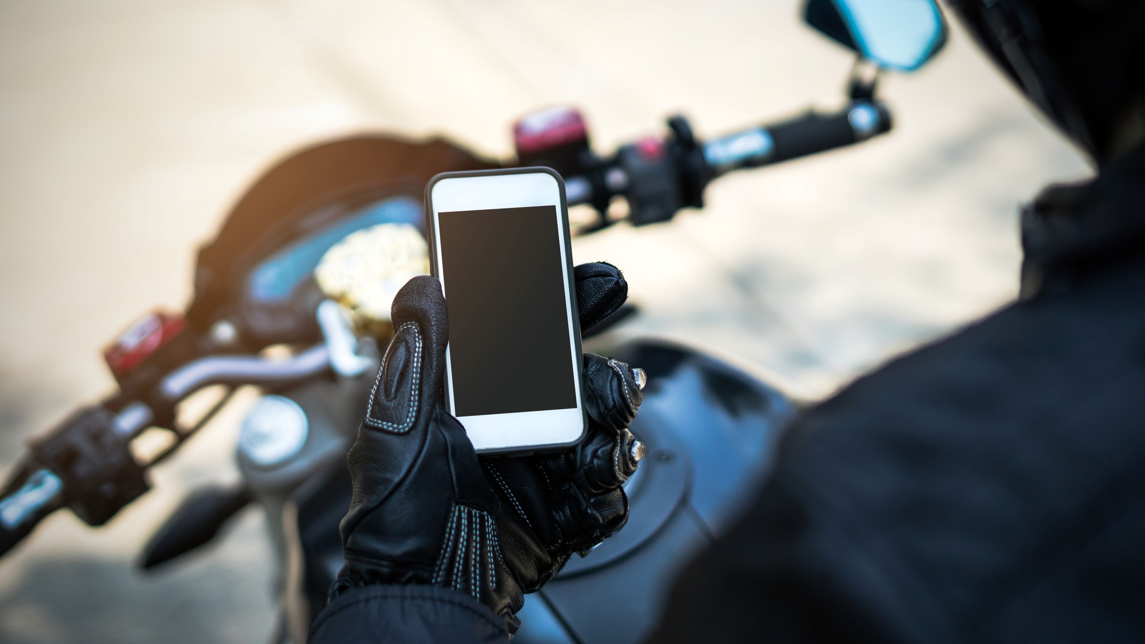 Mobile on motorcycle