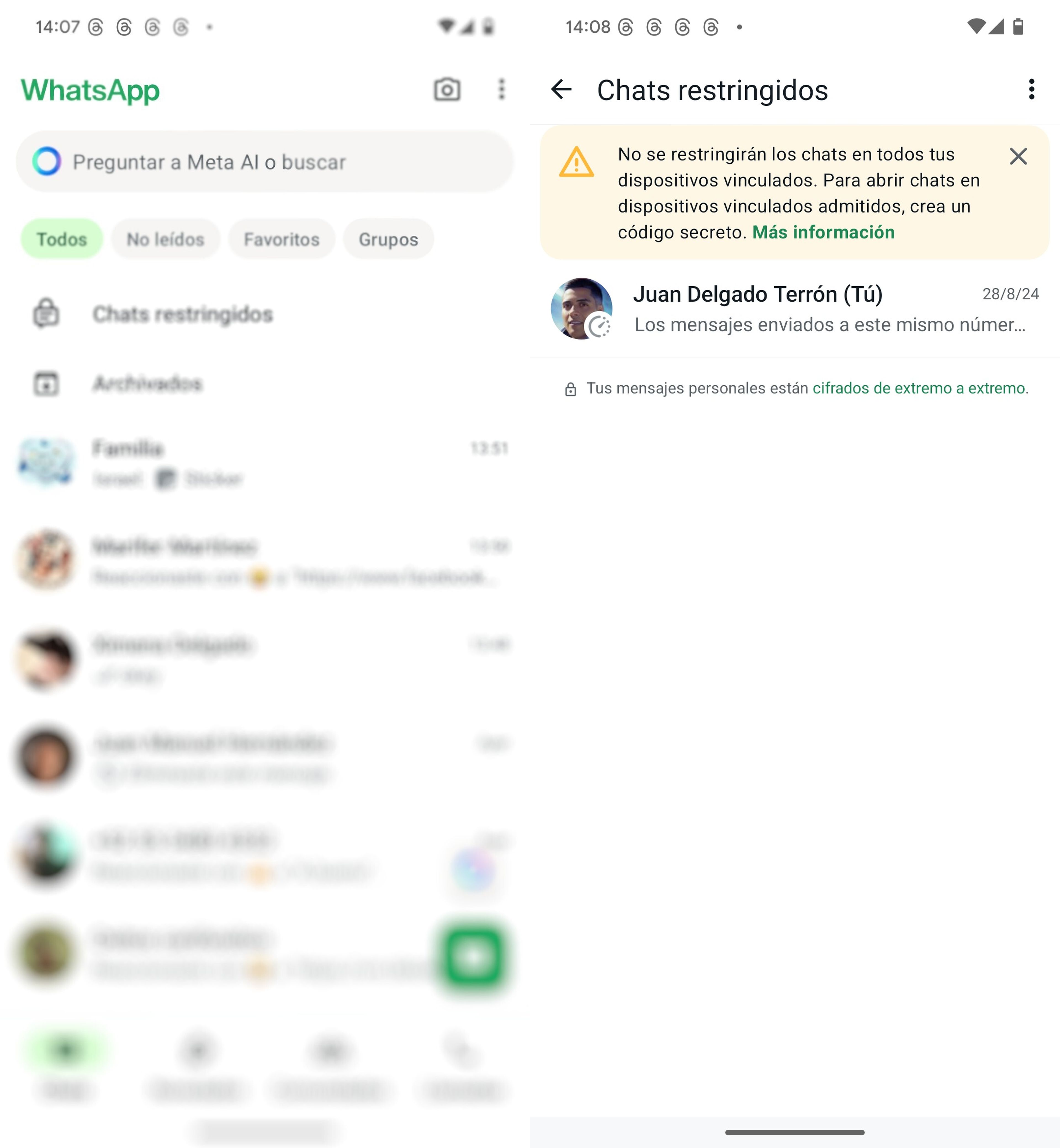 Qué es Restringir chats en WhatsApp y cómo se activa