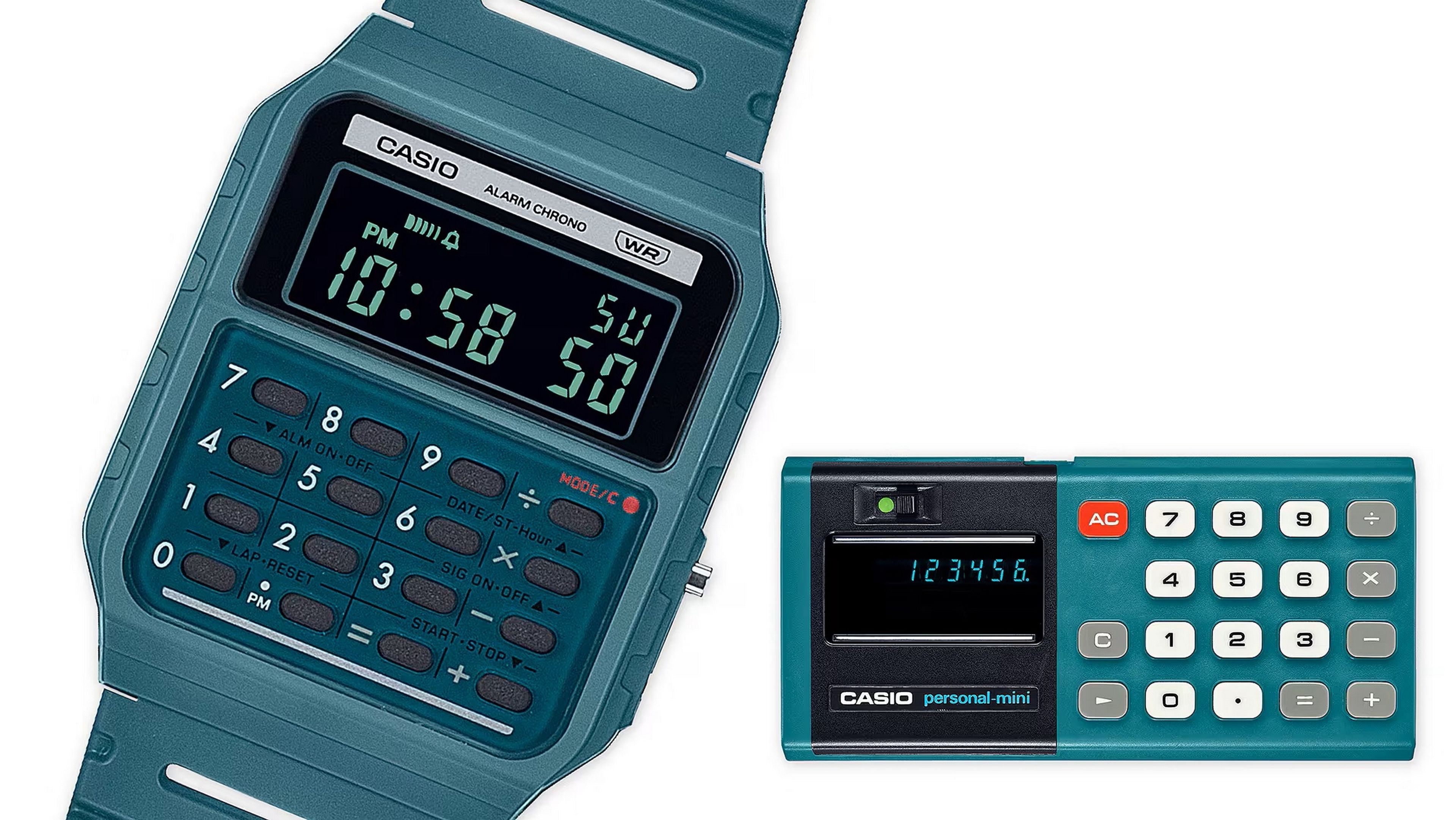 Calculadora Casio Mini y reloj Casio CA-53