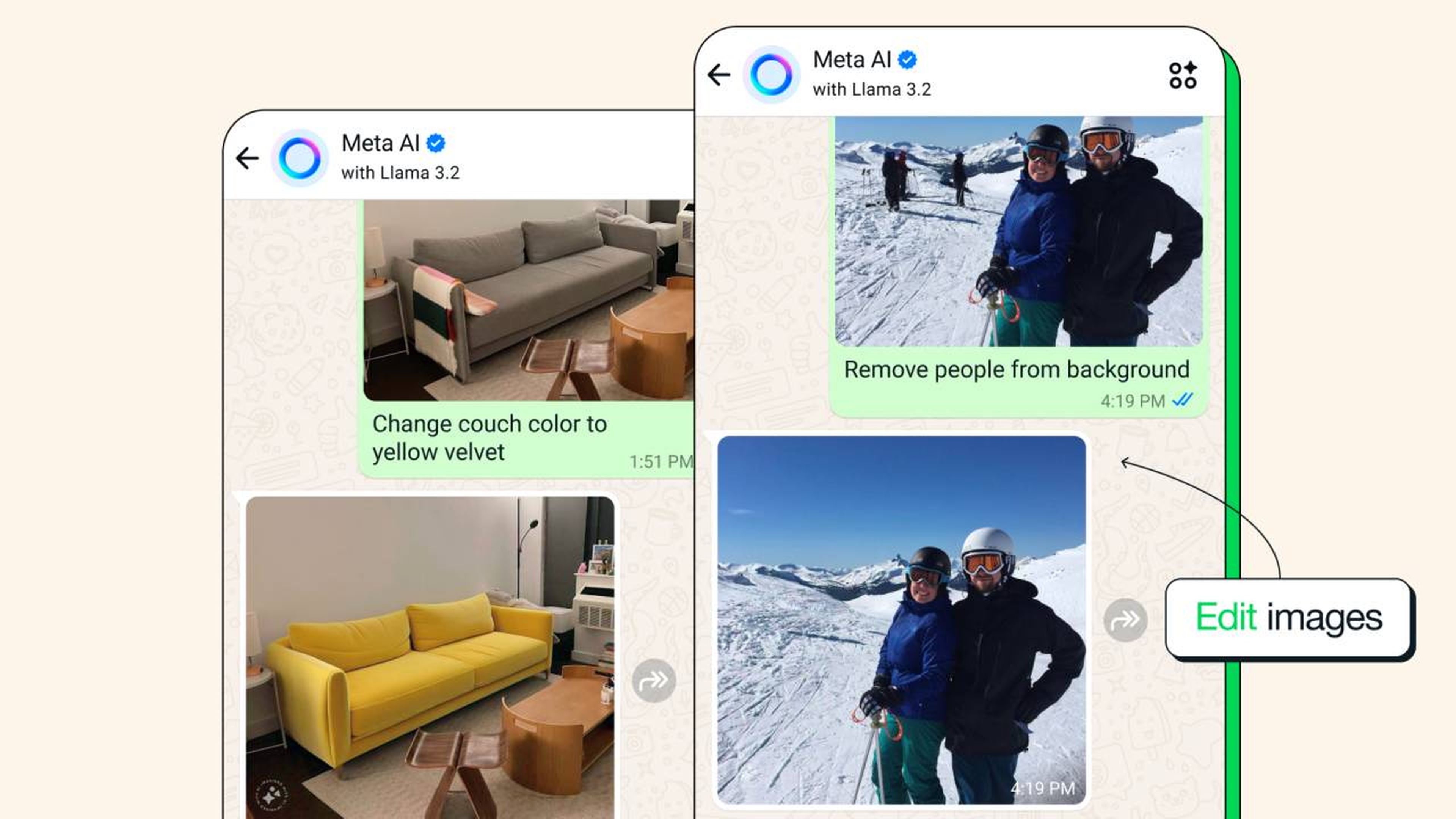 chats con Meta AI en WhatsApp