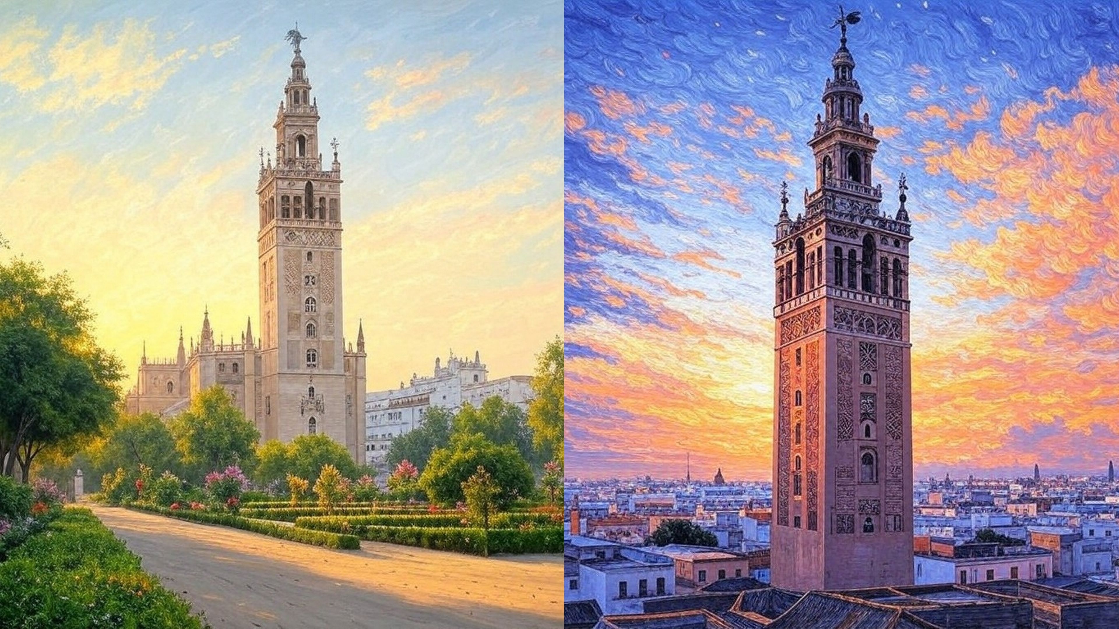 Giralda of Seville generated by Grok