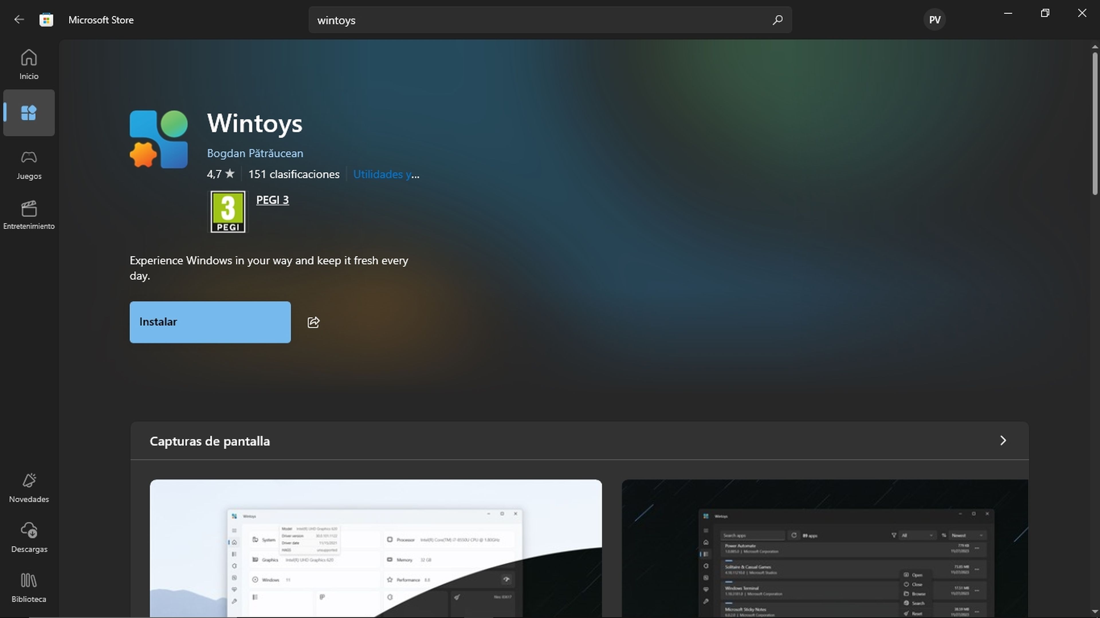 Instalar WinToys