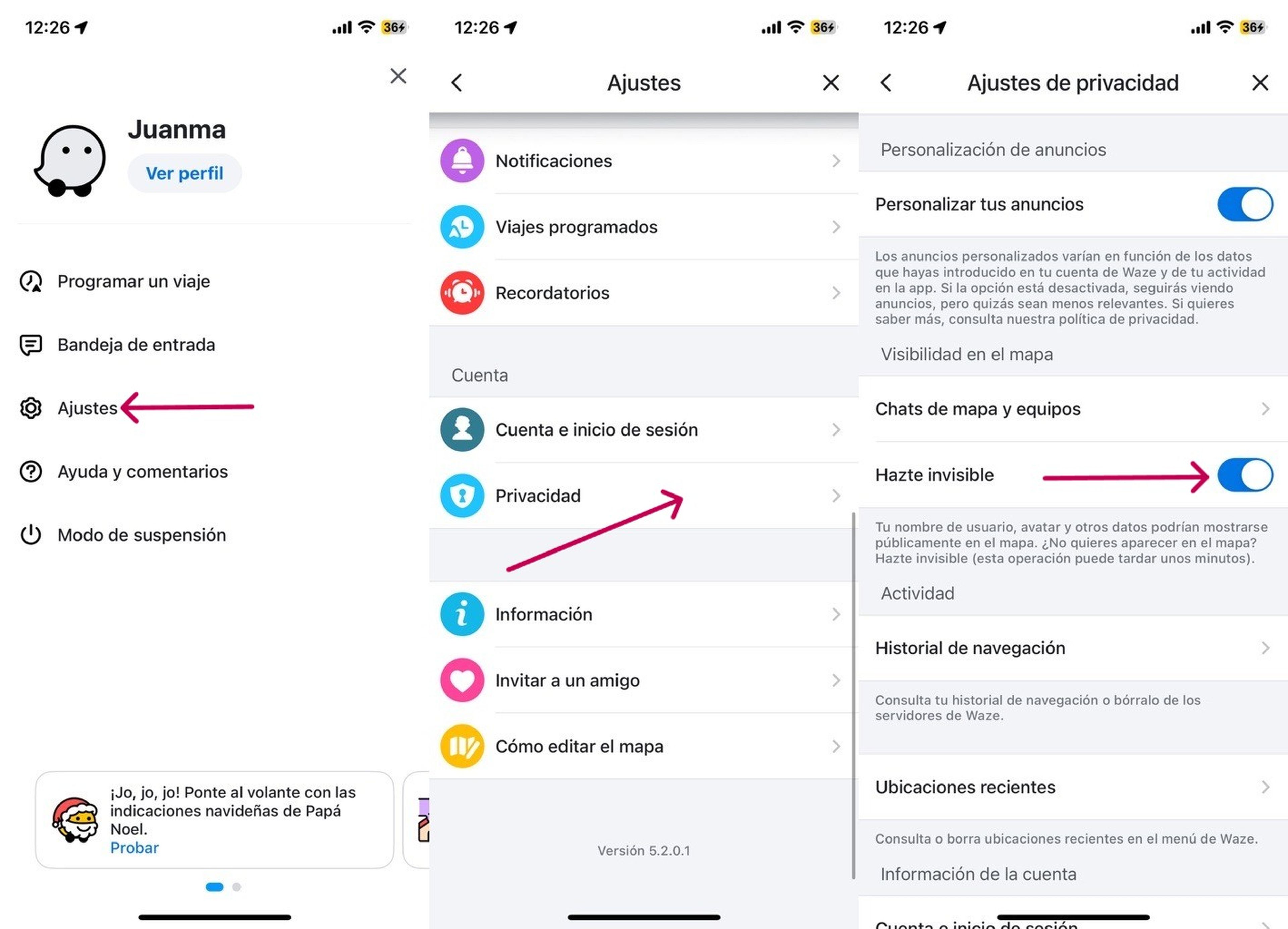 Cómo activar el modo invisible en Waze