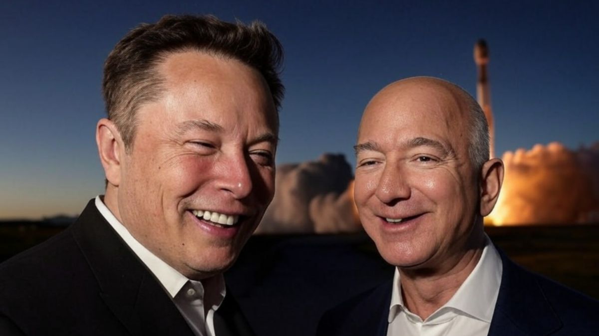 Elon Musk entierra el hacha de guerra y felicita a Jeff Bezos por poner en órbita el cohete New Glenn