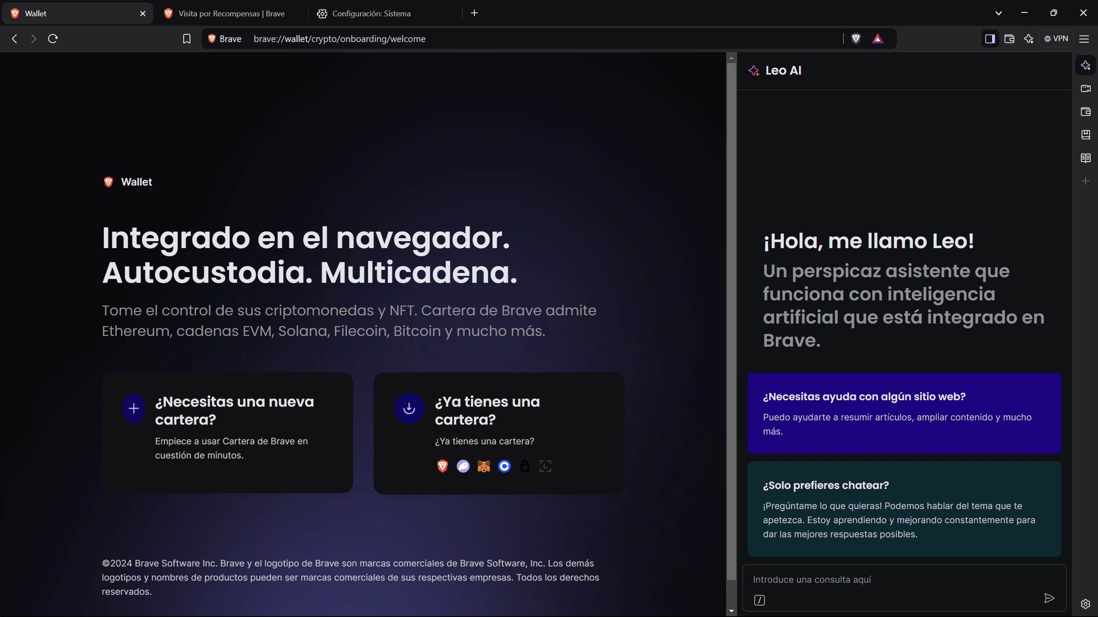 Brave asistente IA criptomonedas