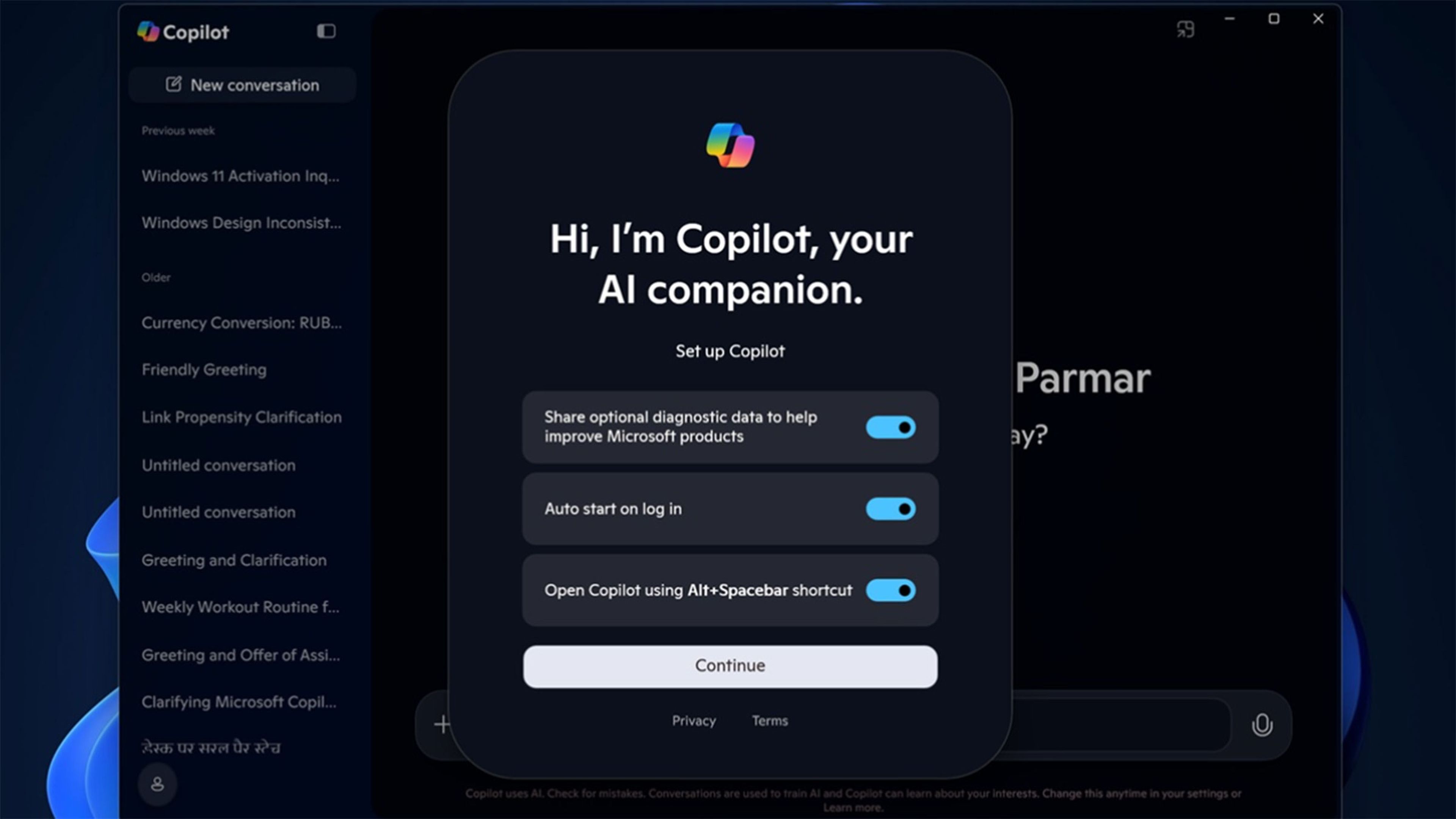 Copilot nativo en Windows 11