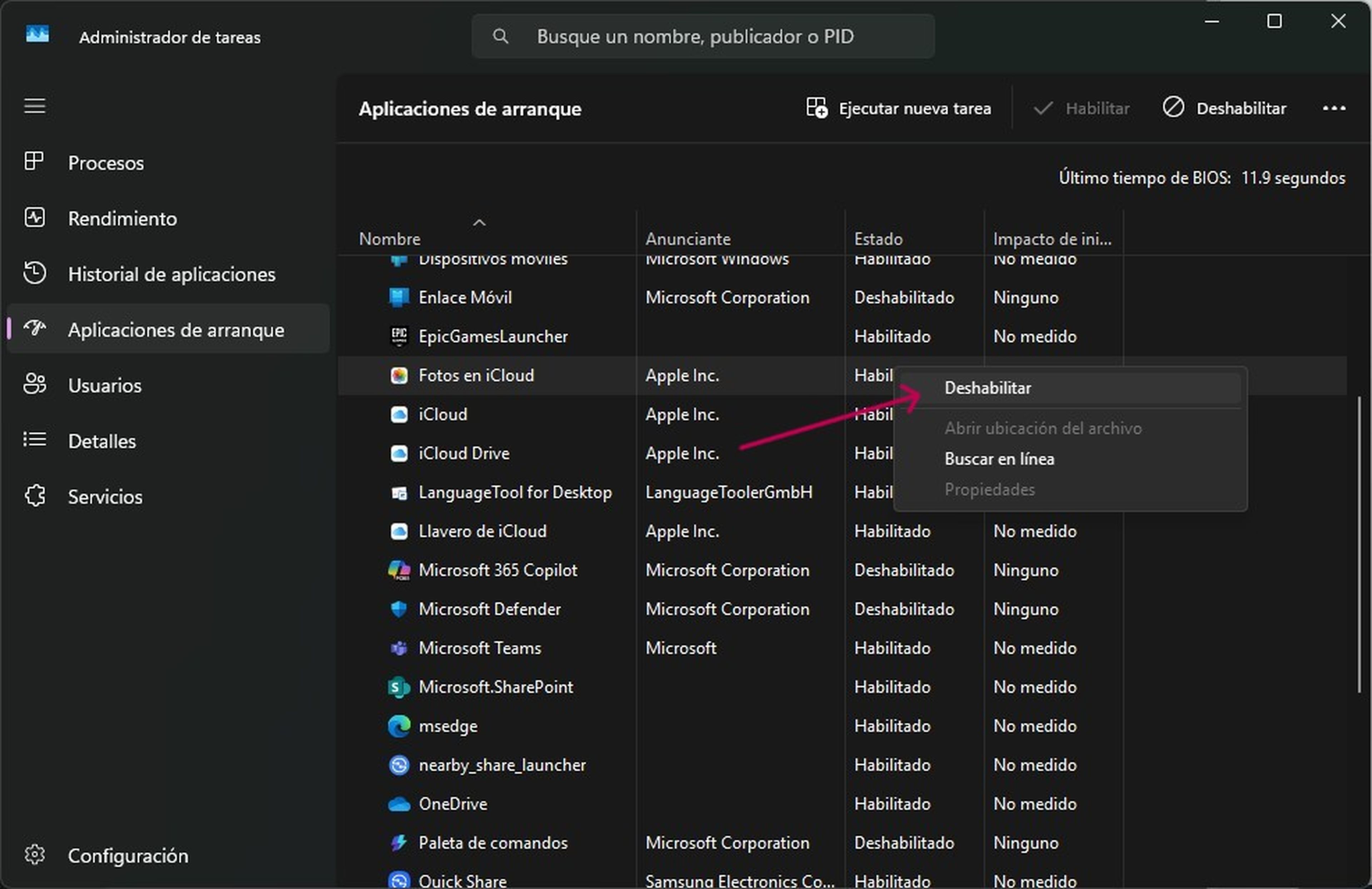 Resucita tu PC antiguo: 6 cambios para que Windows 11 funcione como un cohete (incluso sin hardware nuevo) 20 Elimina apps del arranque que no necesitas