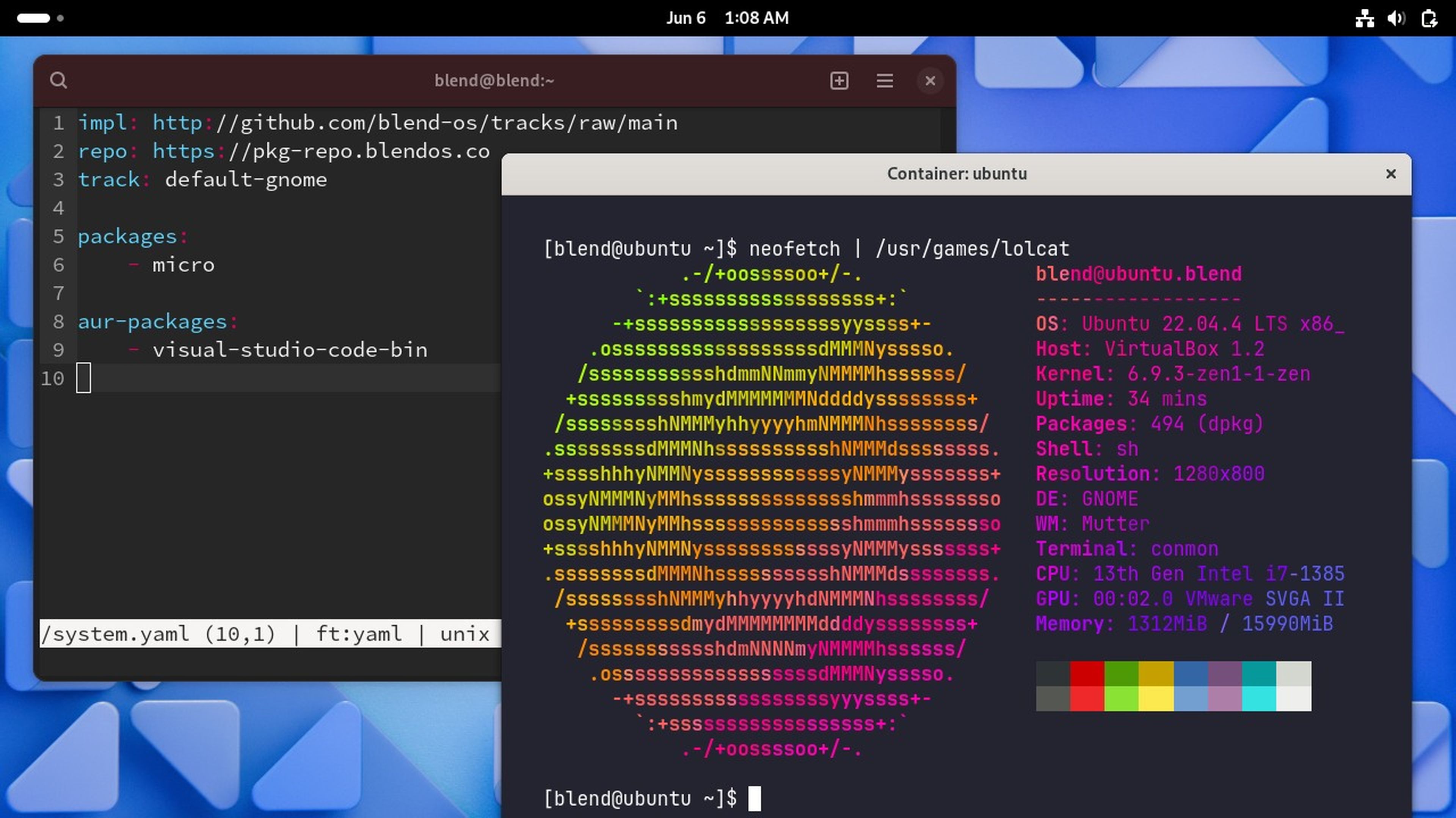 blendOS sistema operativo de Linux