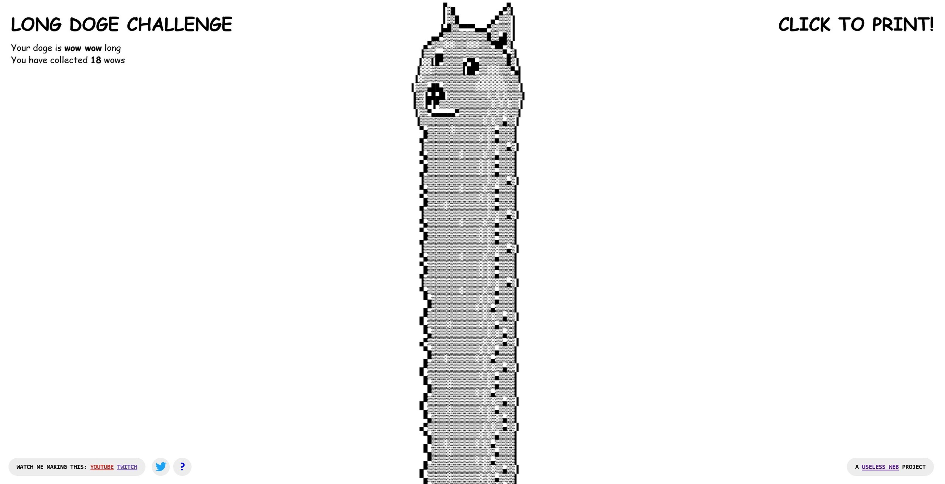 Las webs más absurdas de Internet: no sirven para nada, pero te van a encantar 34 The Long Doge Challenge