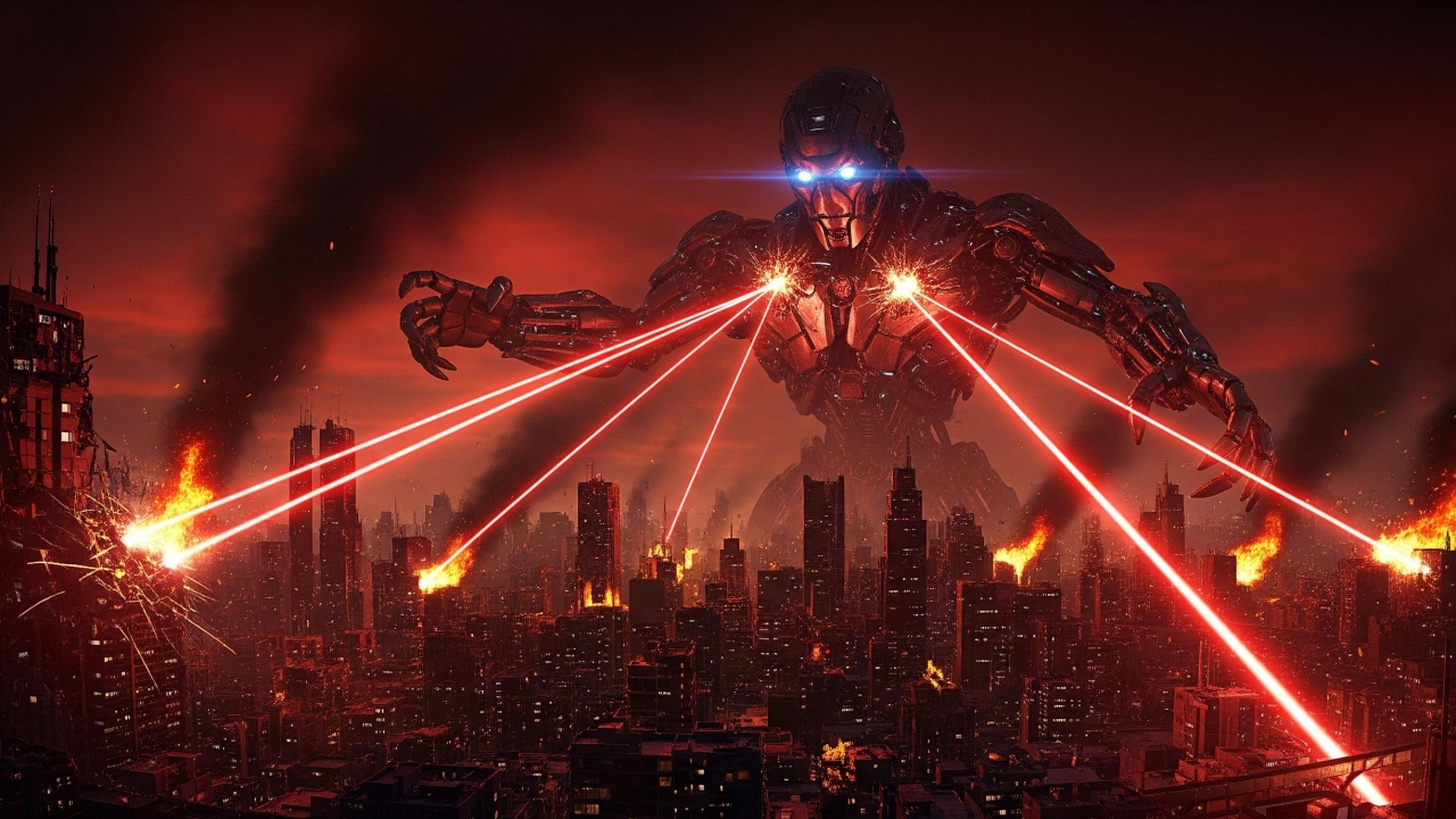 El exOpenAI que avisa del Apocalipsis: en 2027, China roba el gran secreto y una superinteligencia querrá aniquilar a la humanidad 3 La inteligencia artificial destruyendo ciudad