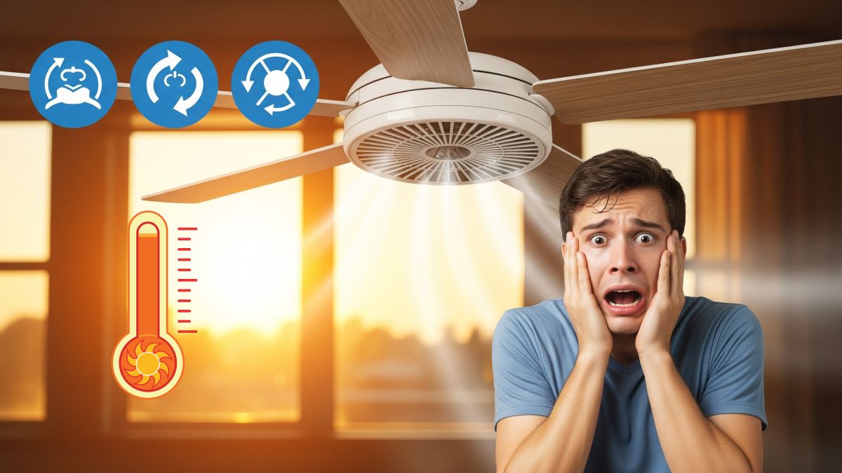Si tu ventilador de techo gira en sentido contrario, te puede costar muy caro: cómo saber si lo hace correctamente y cómo cambiarlo