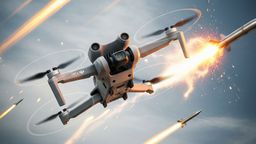 Drone de combate contra los misiles