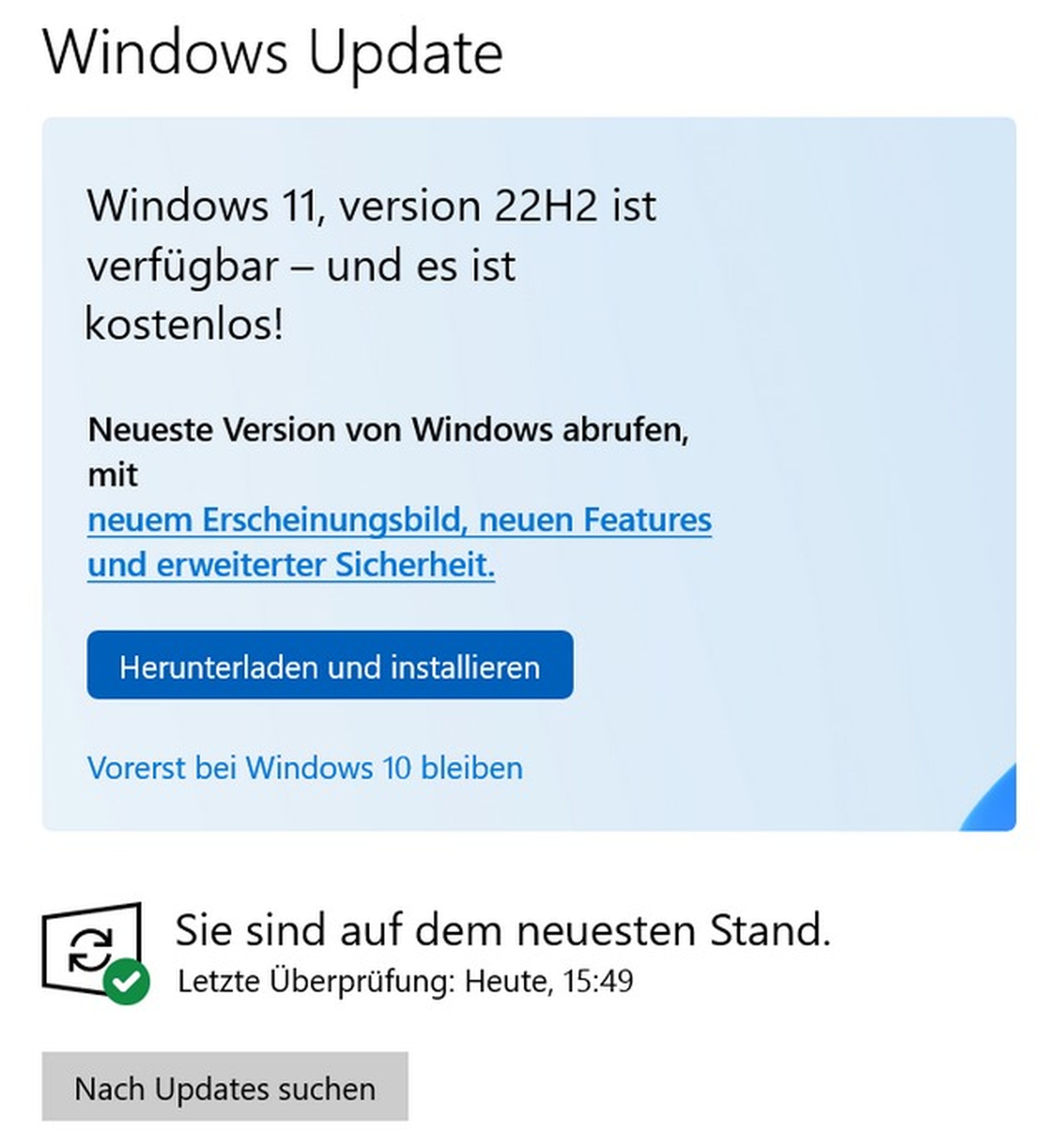 �Un error o un cambio de rumbo en las actualizaciones?