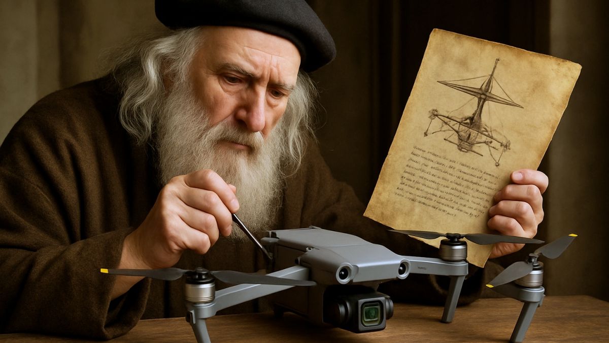 La solución al mayor problema de los drones actuales podría estar en este boceto de Leonardo da Vinci de hace 500 años