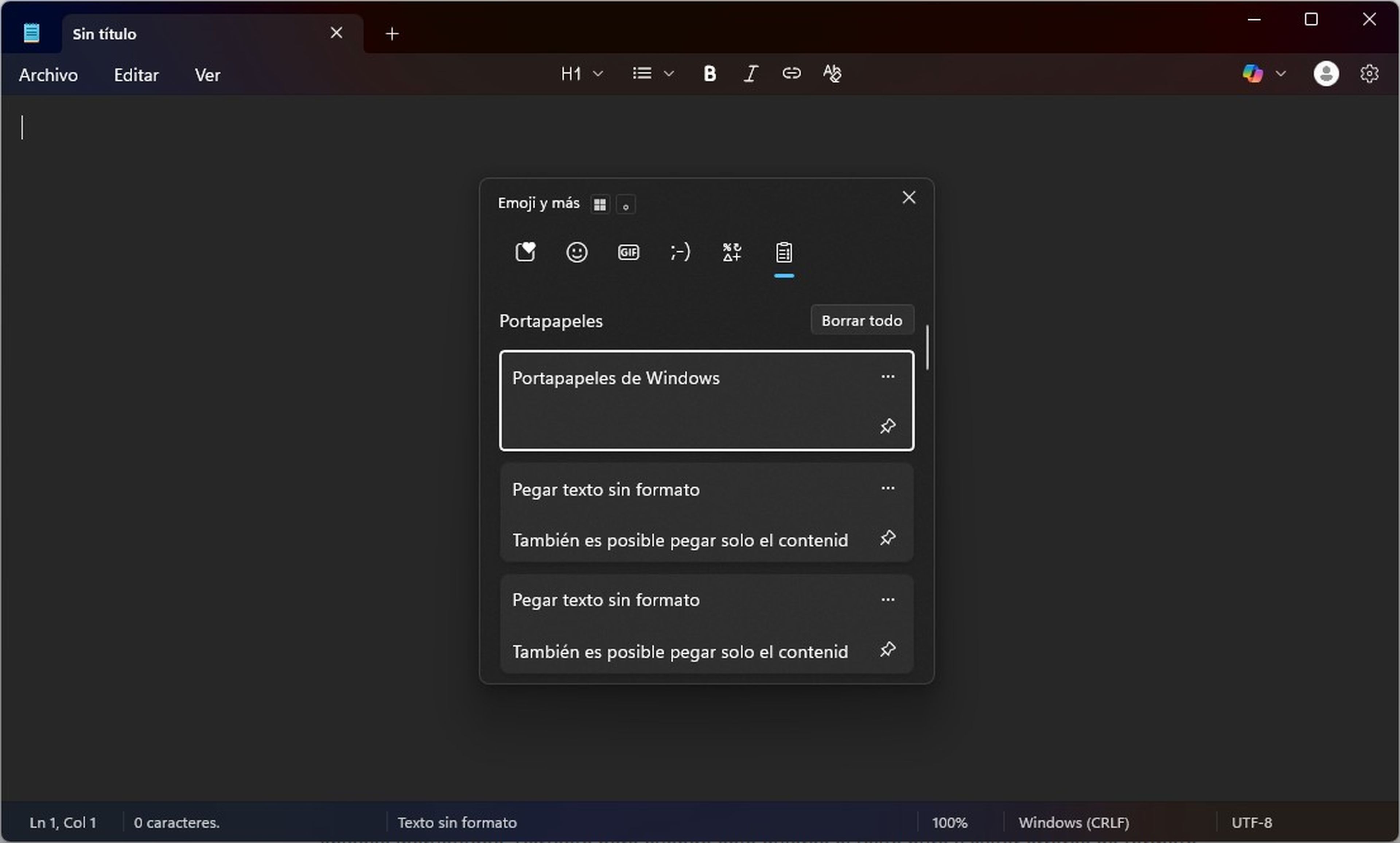 Portapapeles de Windows