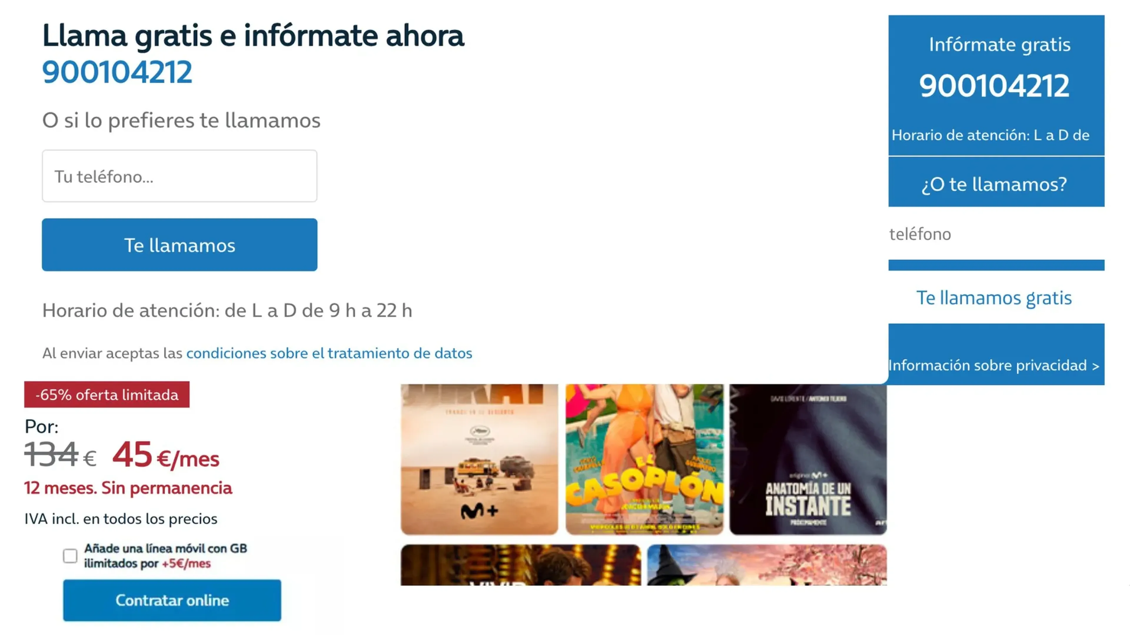 Movistar recurre de su nuevo a su "oferta killer" para parar el empuje de DIGI: fibra, dos líneas móviles y todo el fútbol por 45 euros al mes