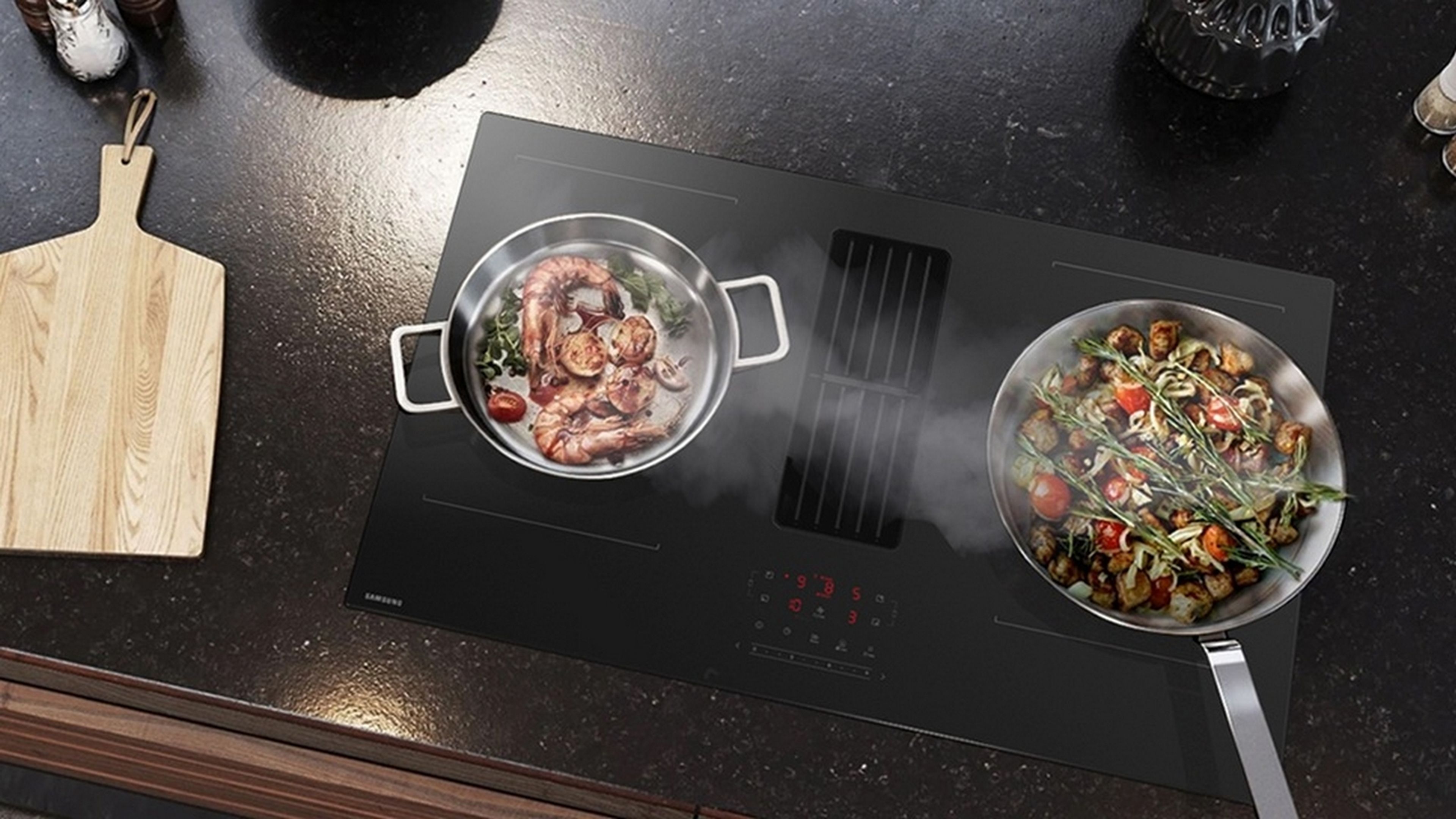 La placa de inducción con campana integrada cde Samsung