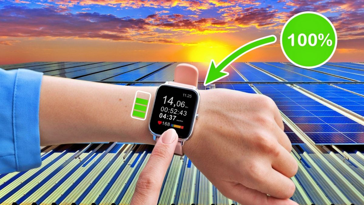 La próxima gran actualización de tu reloj inteligente no será un nuevo sensor: será la energía solar