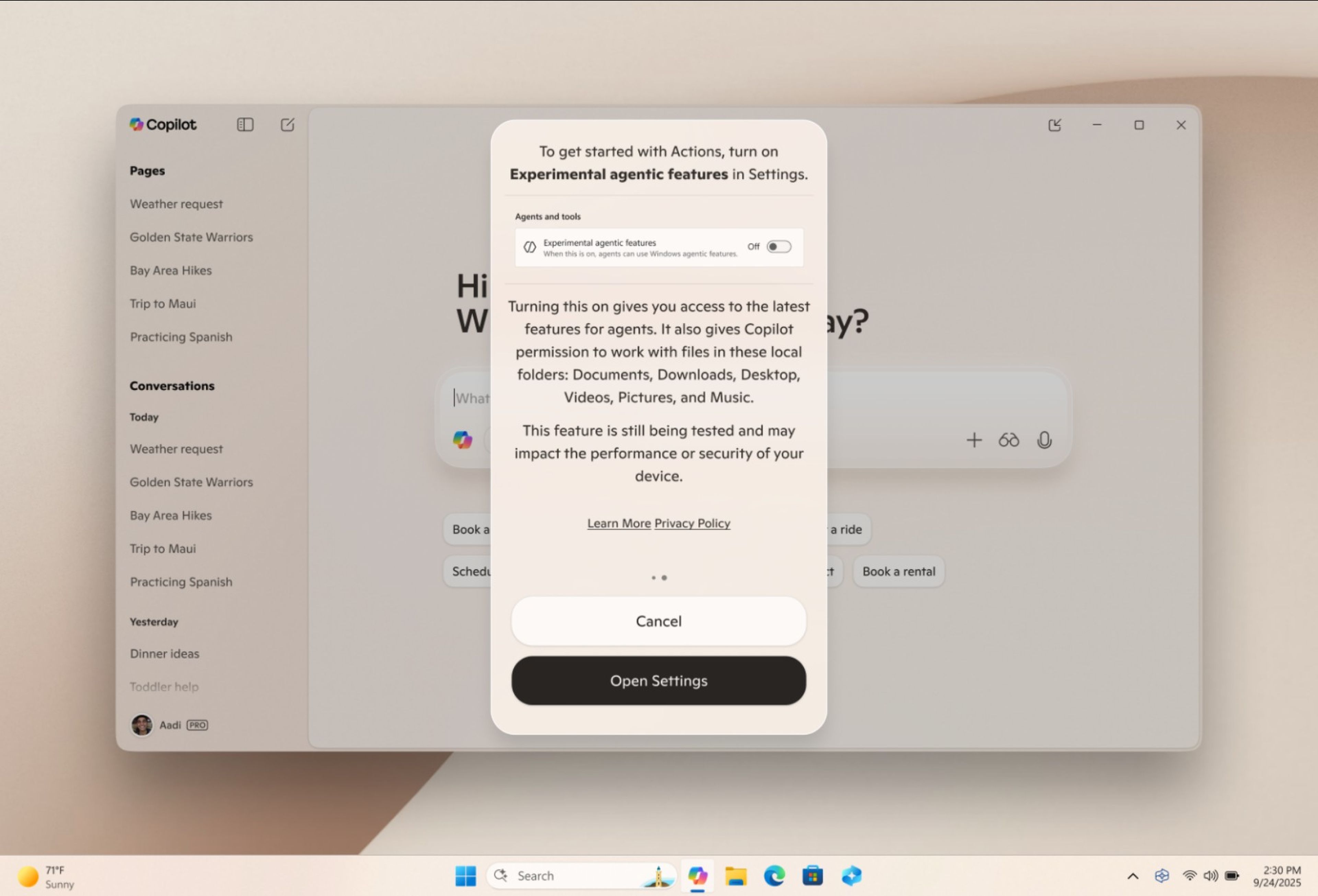 Copilot asistente inteligencia artificial Windows 11