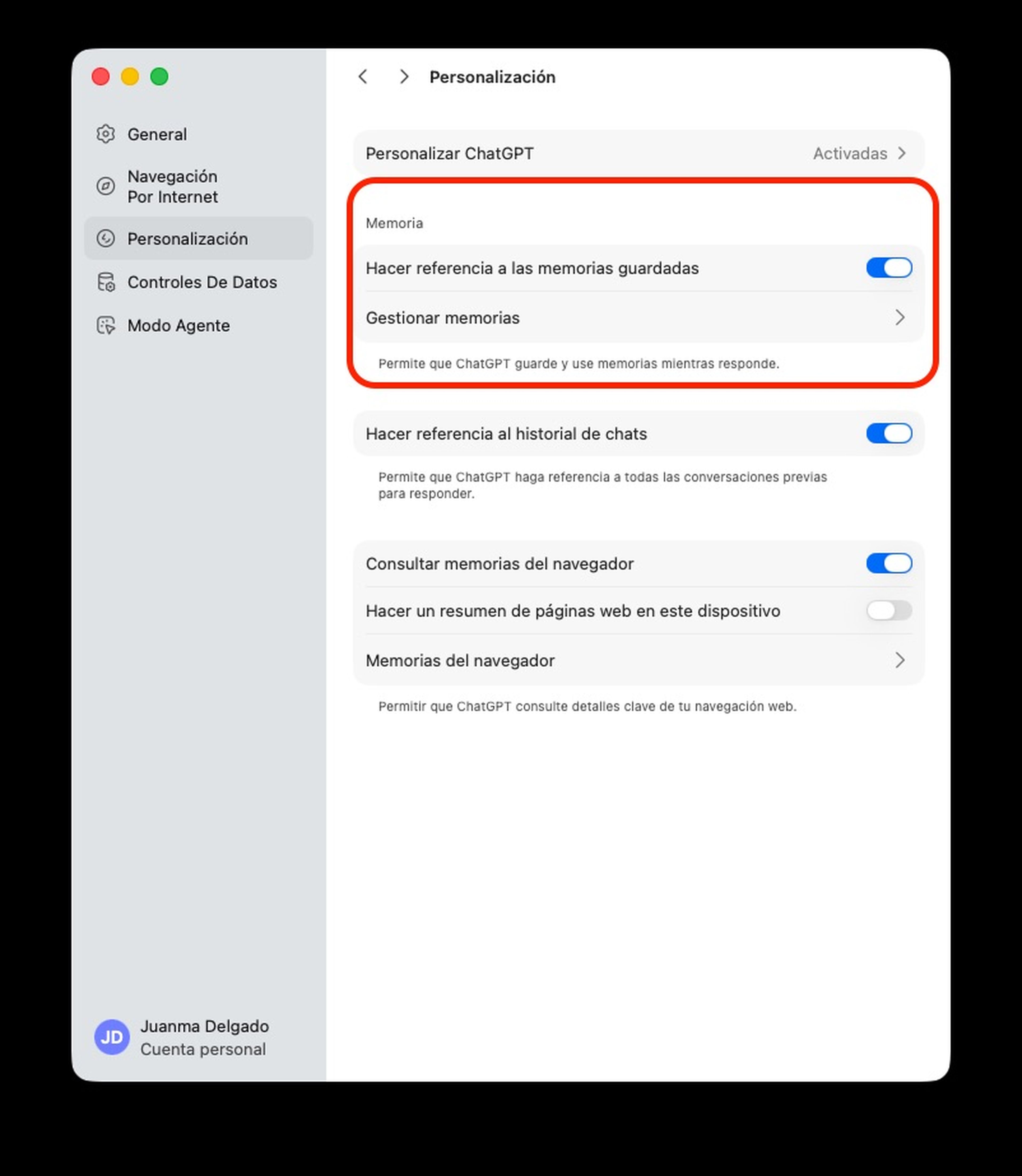Privacidad y control en tus manos