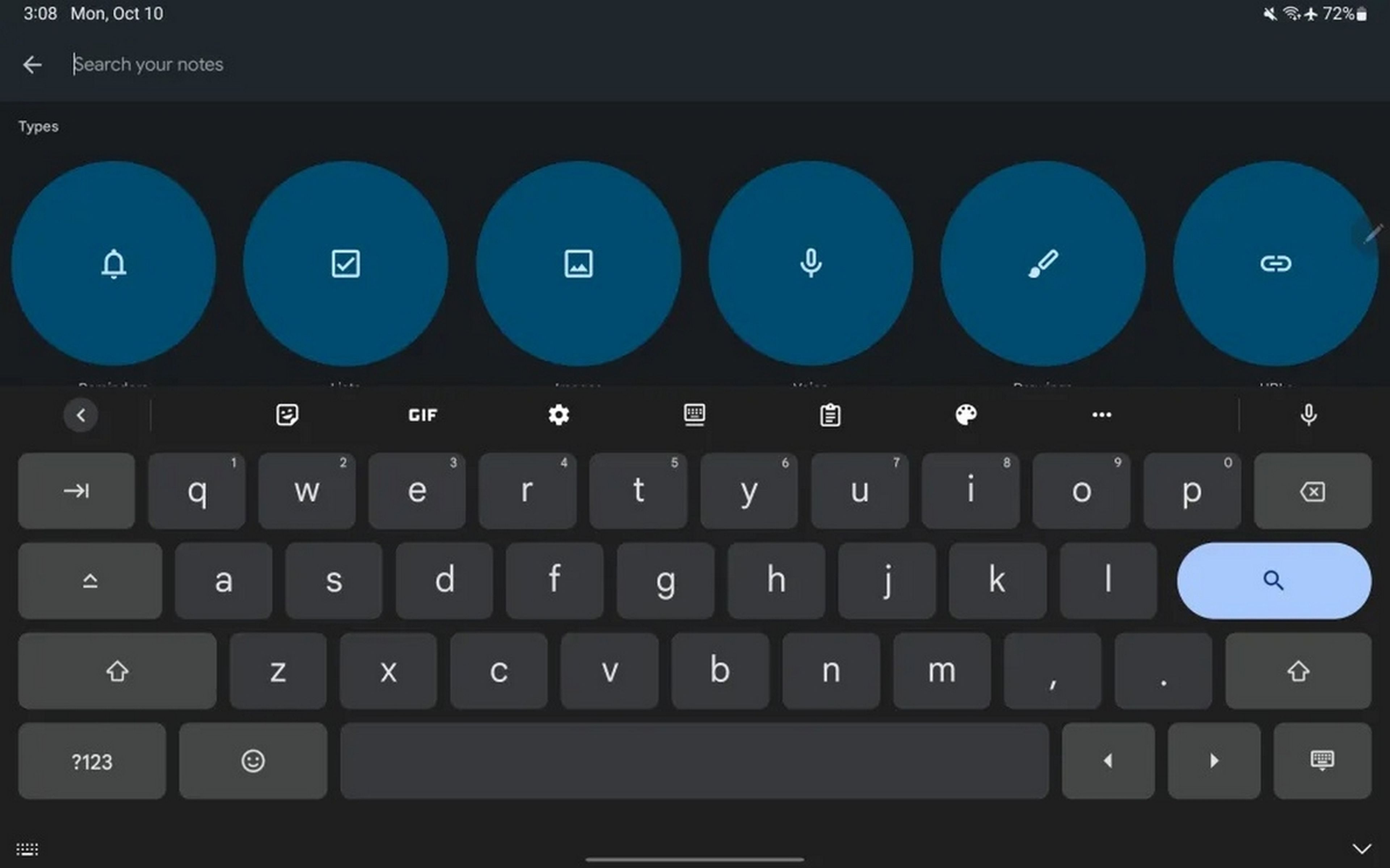 Gboard para tablets Android