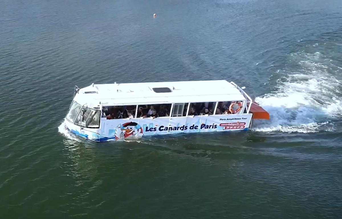The Amphibious Tourist Bus That Navigates The River Seine In Paris