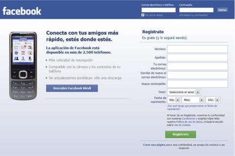 Interfaz de Facebook Interfaz de Facebook