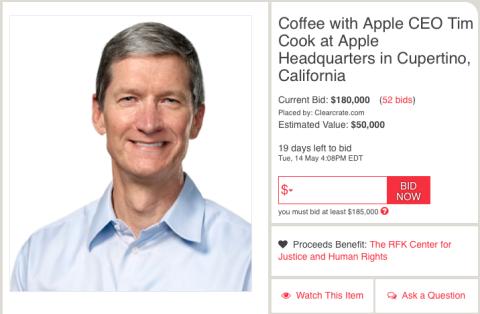 Tim Cook CharityBuzz Tim Cook CharityBuzz