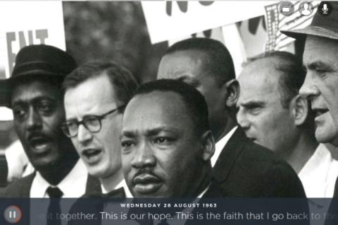 El mítico discurso de Martin Luther King "I have a dream", según Google El mítico discurso de Martin Luther King "I have a dream", según Google