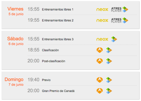 Como Y Donde Ver Online Y En Directo Formula 1 Gp De Canada 2015 En Internet Tecnologia Computerhoy Com Sus emisiones regulares comenzaron el 30 de noviembre de 2005 como antena.neox (léase antena punto neox), denominación que fue cambiada el viernes 6 de agosto de 2010 por la actual. computerhoy com