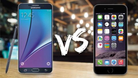 iPhone 6 Plus vs Samsung Galaxy Note 5. ¿Quién ganará? iPhone 6 Plus vs Samsung Galaxy Note 5. ¿Quién ganará?
