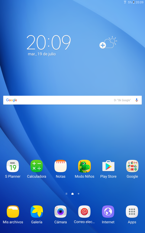 Software del Samsung Galaxy Tab A (2016) 10,1 pulgadas
