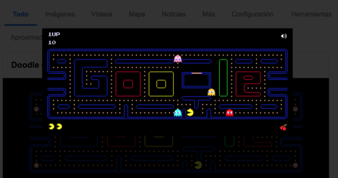 Pac-Man en Google Juegos Google