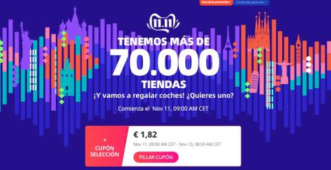 Cupón de AliExpress para el 11.11 Cupón de AliExpress para el 11.11