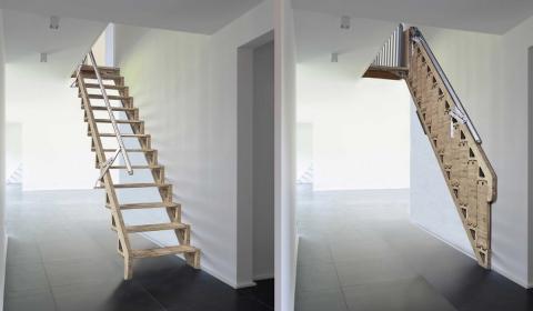 Las escaleras y muebles plegables de Zev Bianchi Escaleras plegables