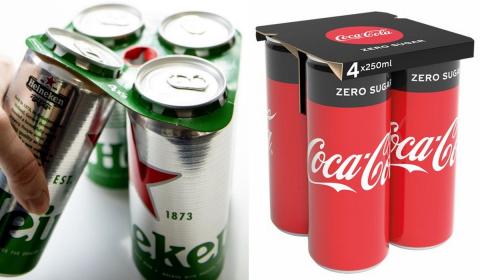 Con 25 años de retraso, Coca Cola y otras empresas de bebidas dejan de usar anillas y plástico Coca Cola
