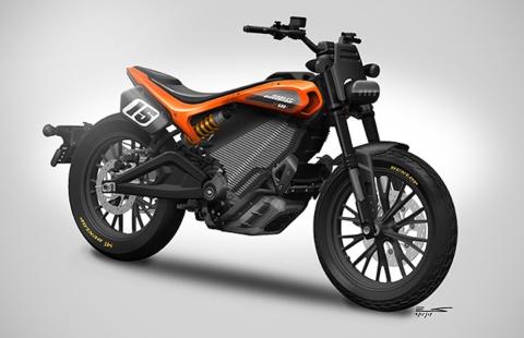 Boceto moto eléctrica Harley-Davidson Boceto moto eléctrica Harley-Davidson
