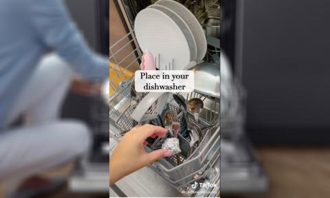 Why should you put a ball of aluminum foil in the dishwasher every time you wash it?
