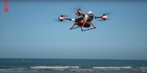 This is how drones collaborate with rescue tasks in Valencian waters