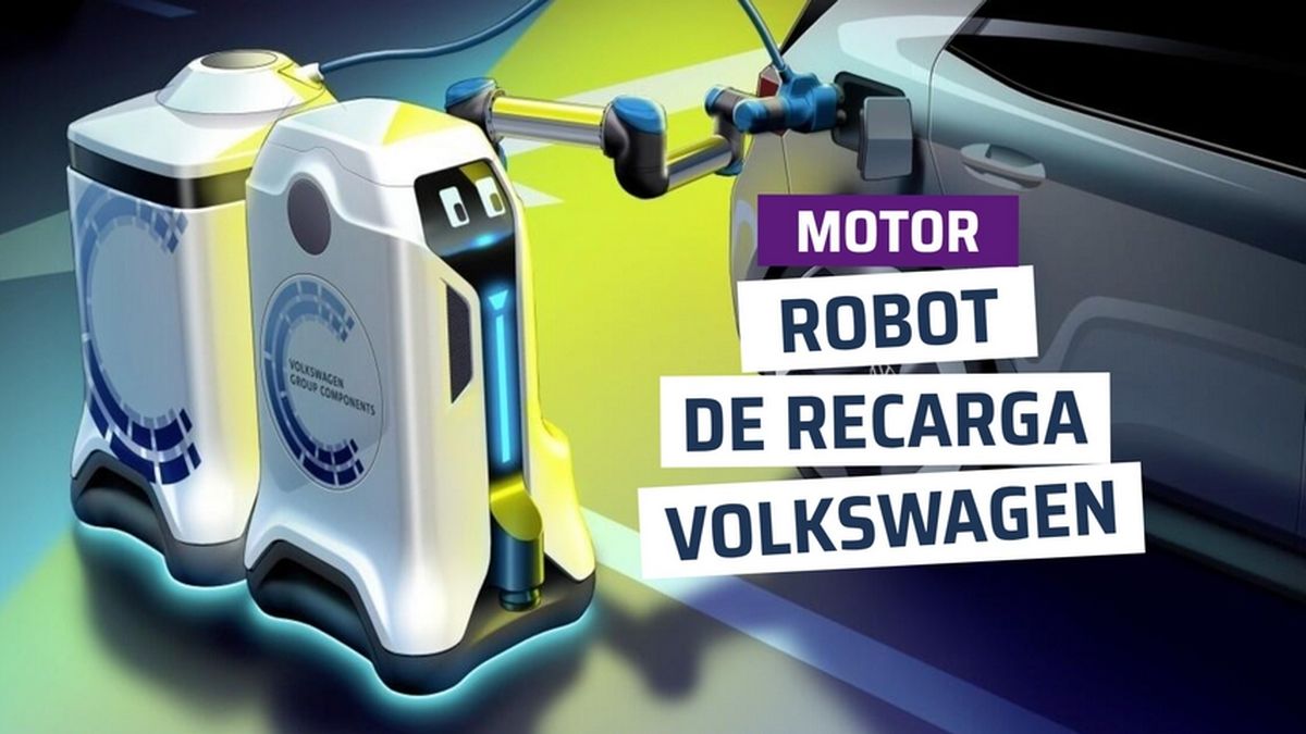 Volkswagen desvela su cargador para coches eléctricos que es un robot: se  acerca al coche aparcado y se encarga de cargarlo